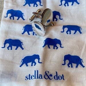 RARE!  Stella & Dot Engraveable Cuff Links